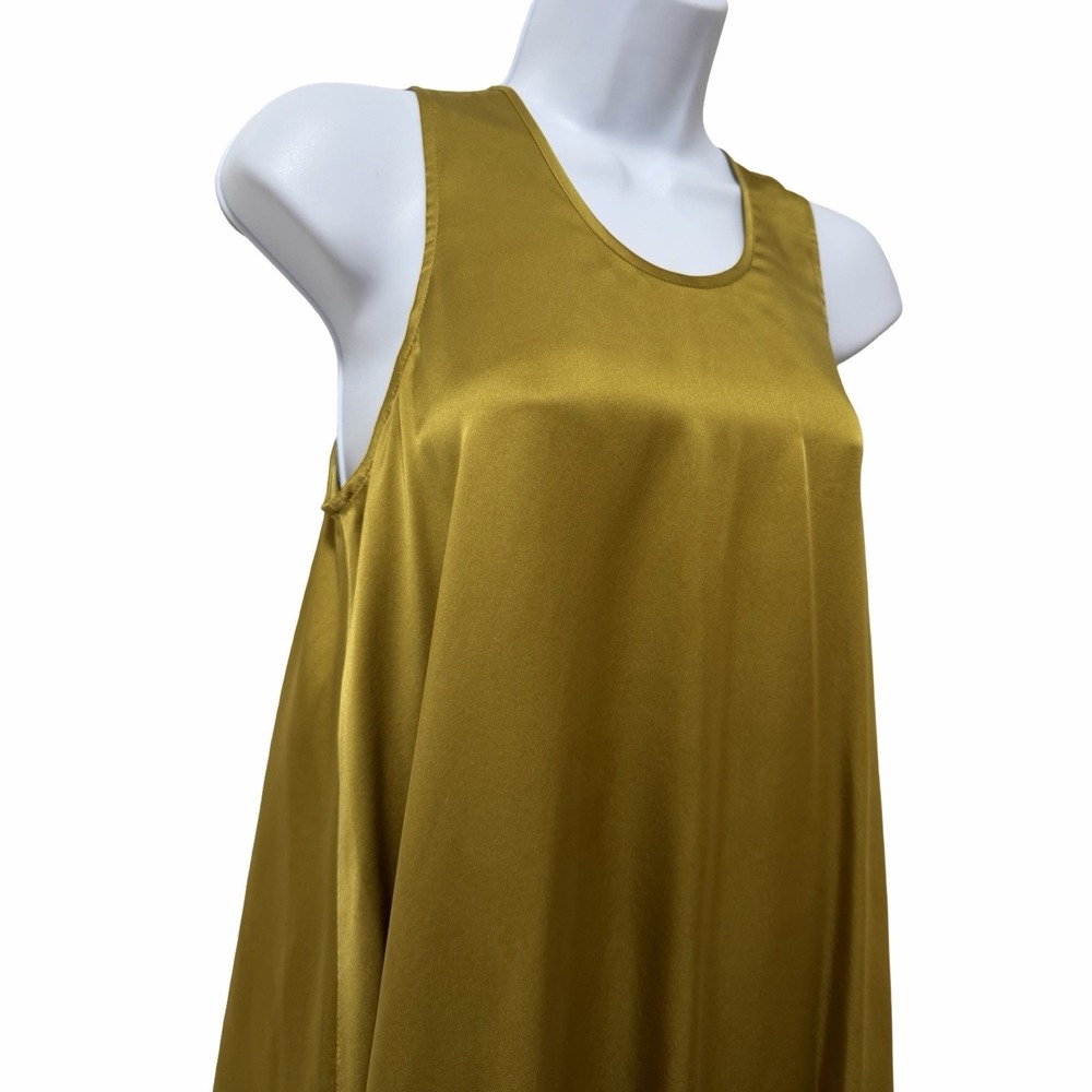 ATM Anthony Thomas Melillo Silk Swing Slip Mini Dress Size S Pea Green Luxury - Picture 3 of 7